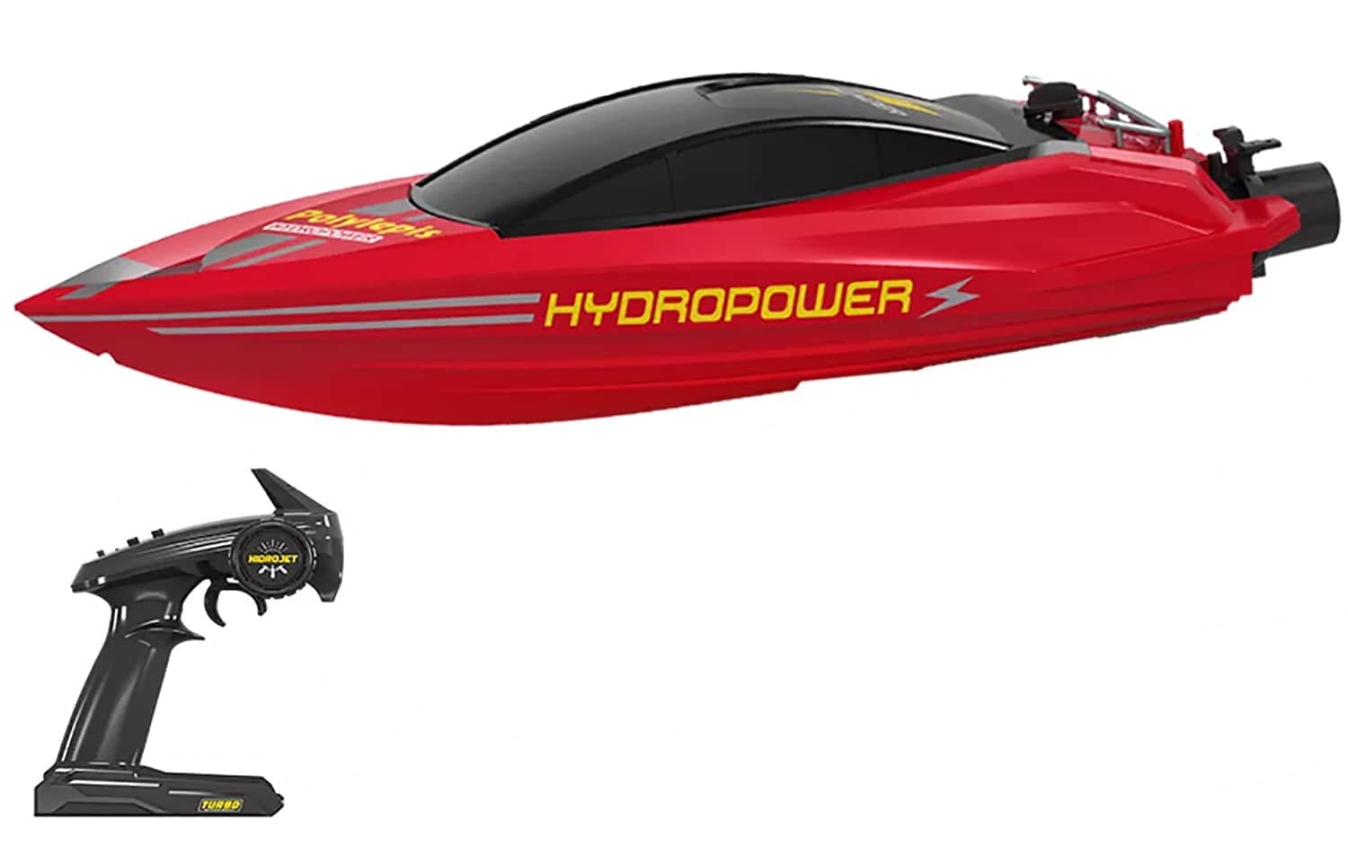 картинка Радиоуправляемый катер с водяной помпой Red HydroJet (25 км/ч, 42 см) - HC807-RED 