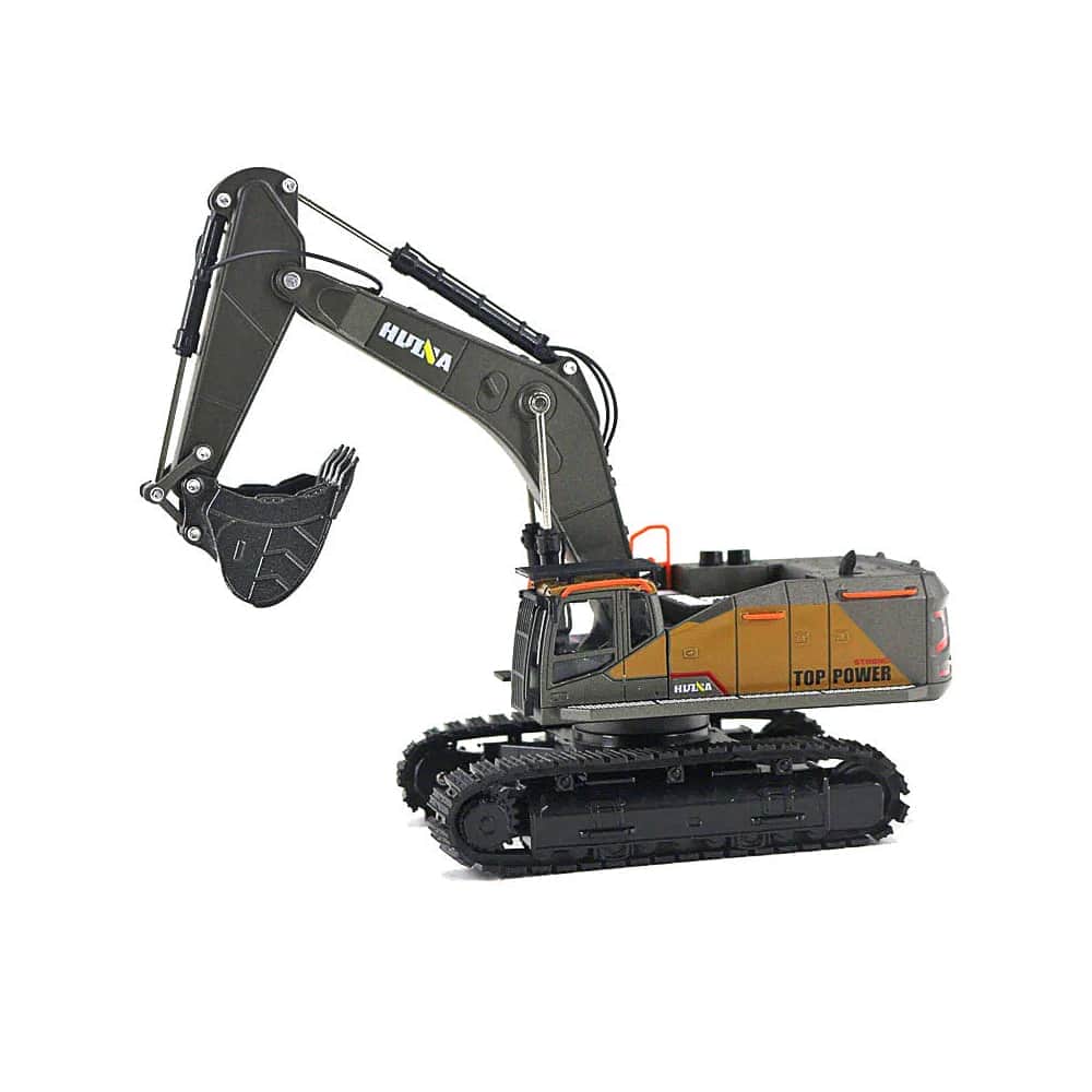 картинка Металлический гусеничный экскаватор HUI NA TOYS масштаб 1:50 - HN1721-YELLOW 