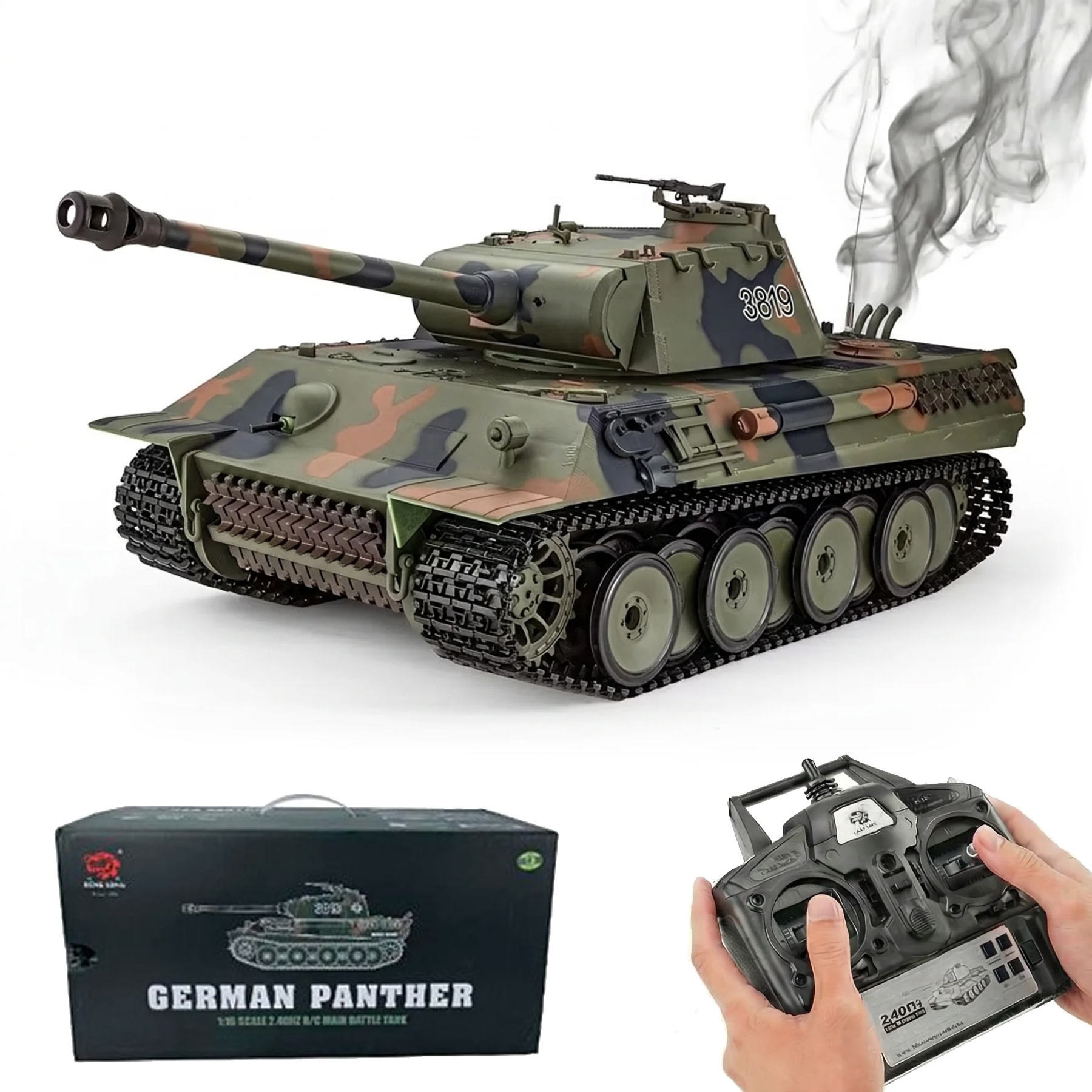 картинка Радиоуправляемый танк Heng Long Panther V7.0 масштаб 1:16 RTR 2.4G - 3819-1 V7.0 