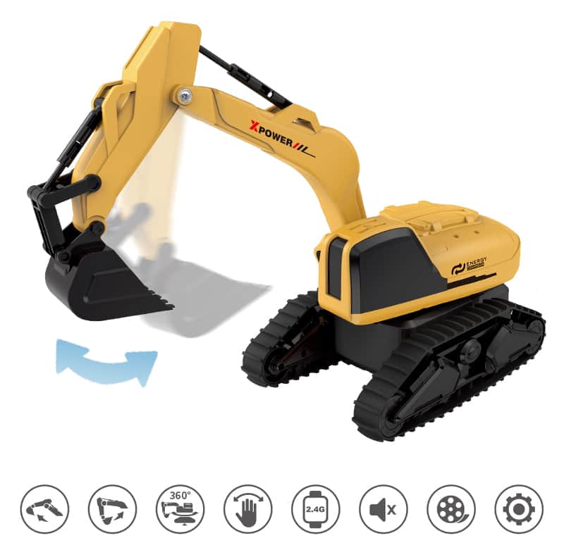 картинка Радиоуправляемый экскаватор Le Neng Toys (пульт часы, акб, звук) - LNT-F4 