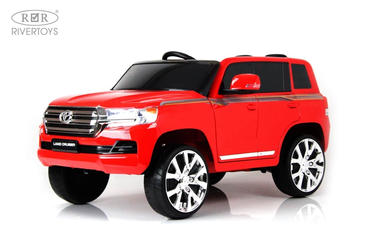 картинка Детский электромобиль Toyota Land Cruiser 200 (JJ2022) красный глянец 