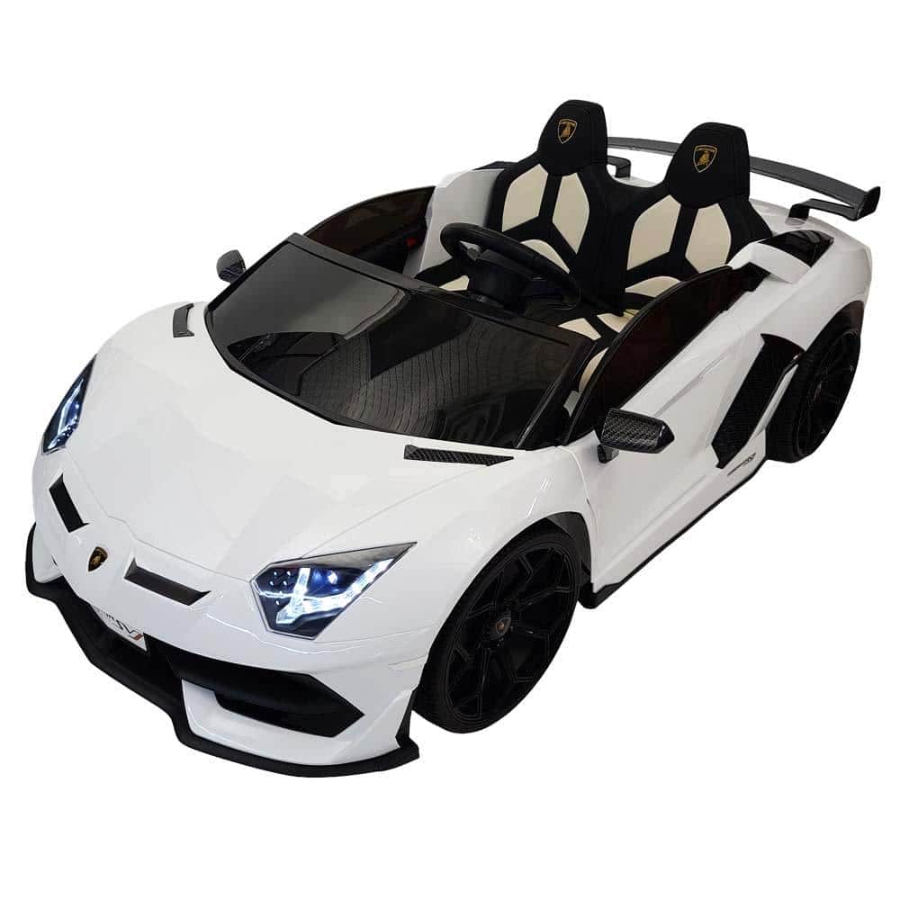 картинка Детский электромобиль Lamborghini Aventador SVJ White Carbon (дрифт, 15 км/ч, 24V) - SX2028S-WHITE 