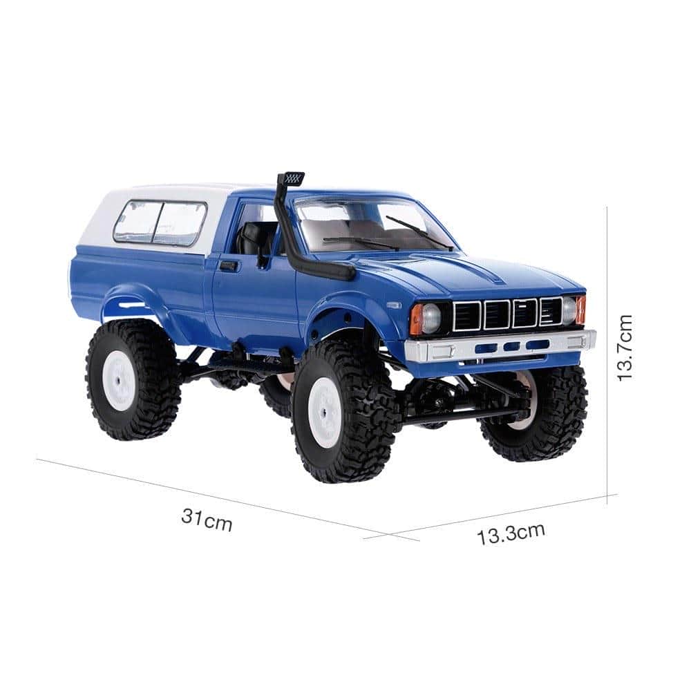 картинка Радиоуправляемая машина WPL пикап Hilux (синий) 4WD 2.4G 1:16 RTR - WPLC-24R-BLUE 