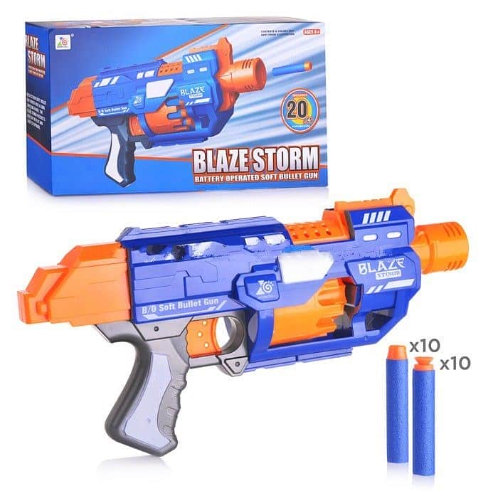 картинка Пистолет BlazeStorm с мягкими пулями на батарейках - ZC7033 