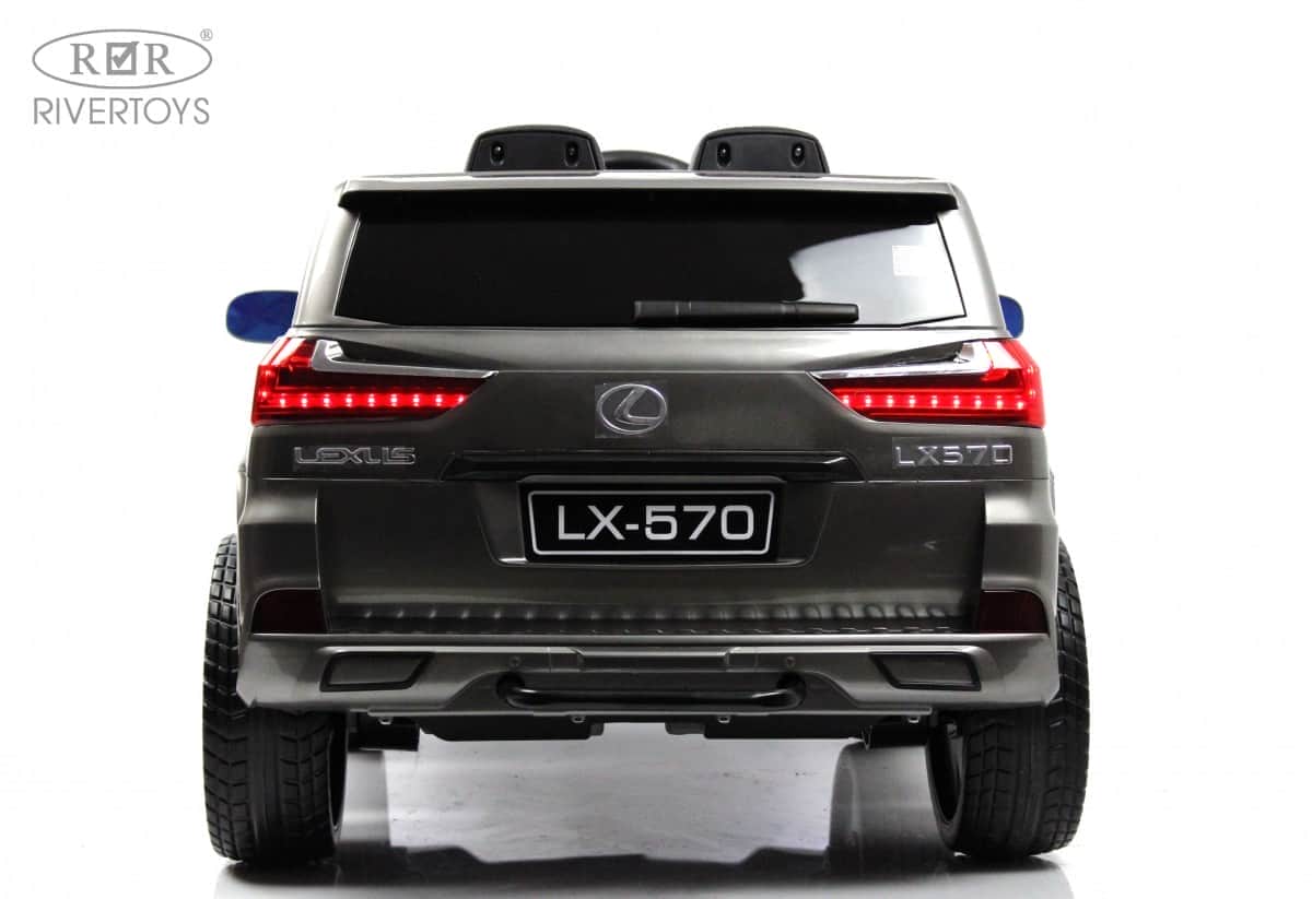 картинка Детский электромобиль Lexus 570 (E555EE) серый глянец 
