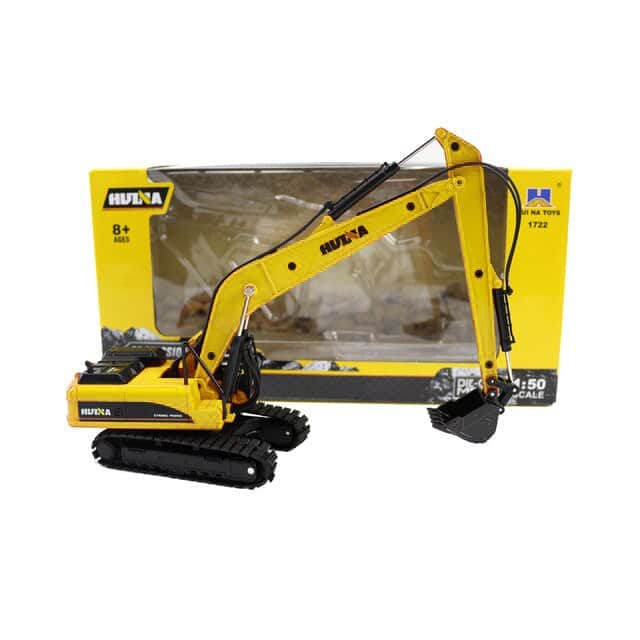 картинка Металлический гусеничный экскаватор HuiNa Toys 1:50 - HN1722-YELLOW 
