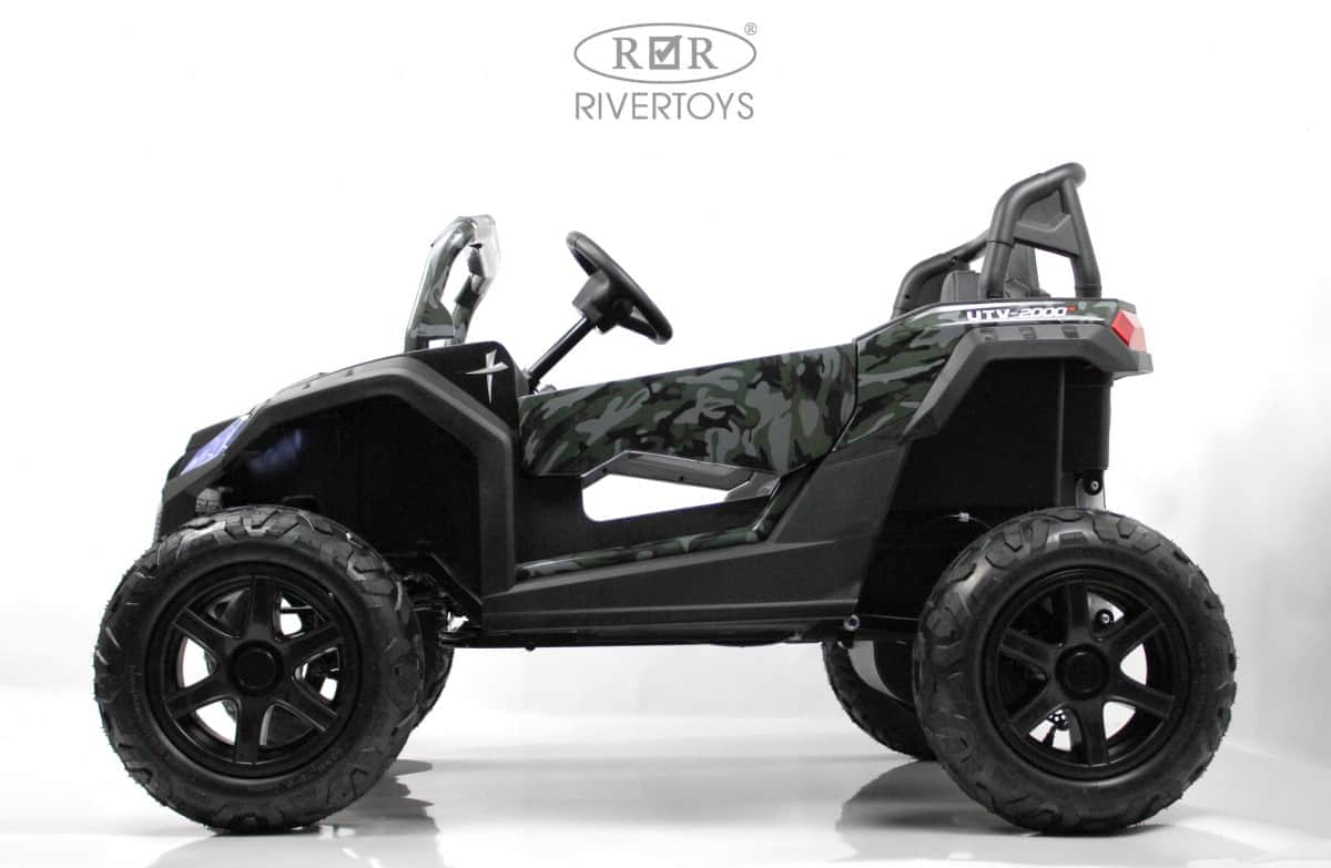 картинка Детский электромобиль M222MM зеленый камуфляж 