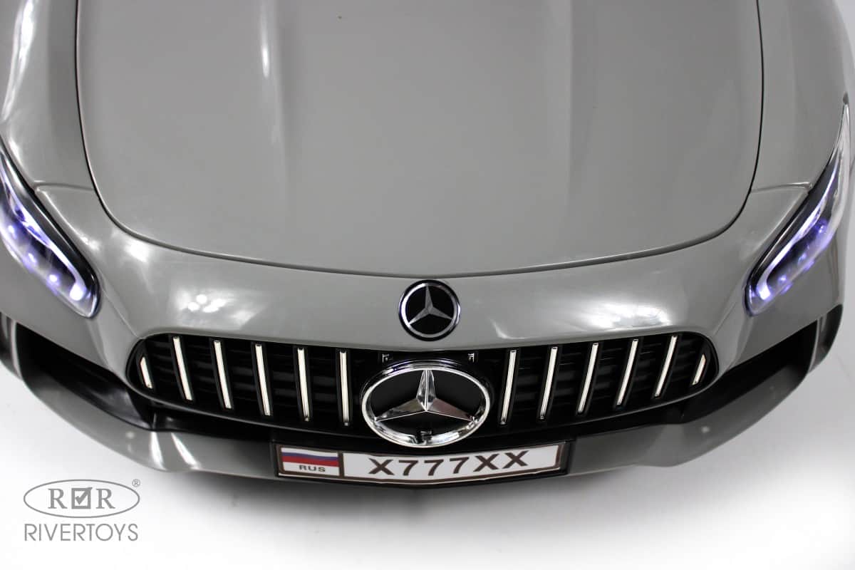 картинка Детский электромобиль Mercedes-Benz AMG GT X777XX серый 