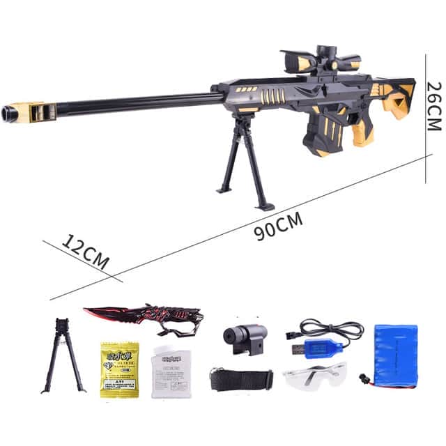 картинка Винтовка Barret M89 (93см) с гелевыми пулями на акб + лазер - S8206A/ZYB-B3270 