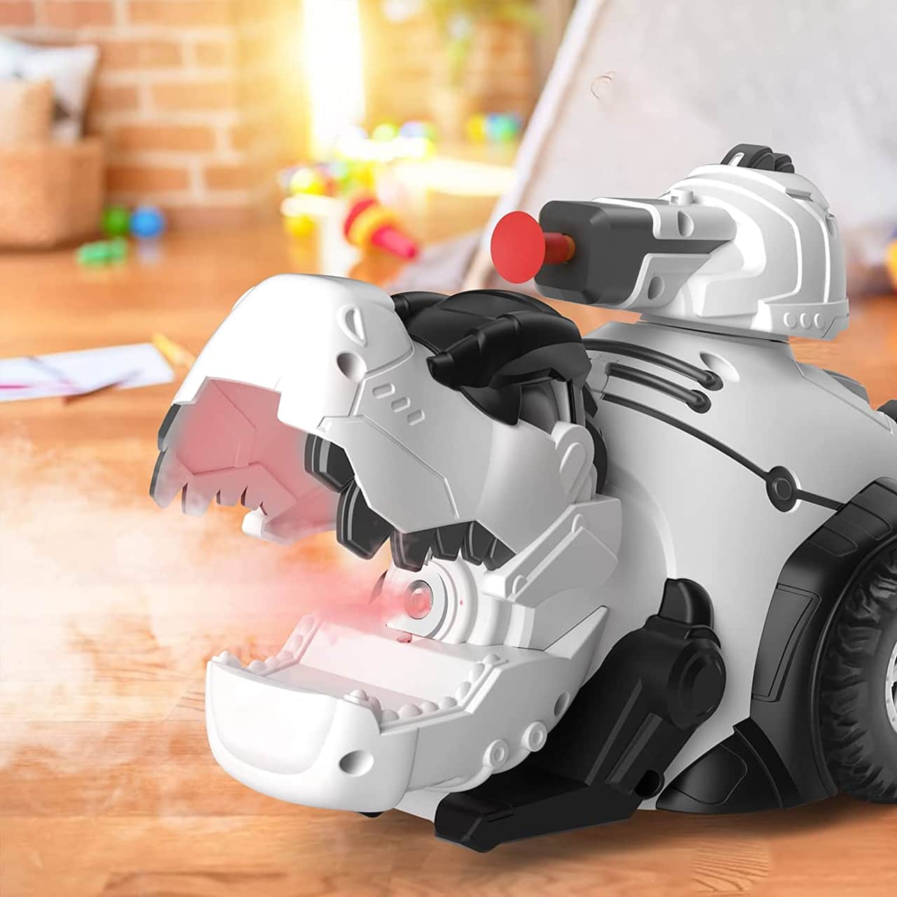 картинка Радиоуправляемый динозавр T-Rex (пар, стреляет пулями, звук, акб) - CS-YS01 
