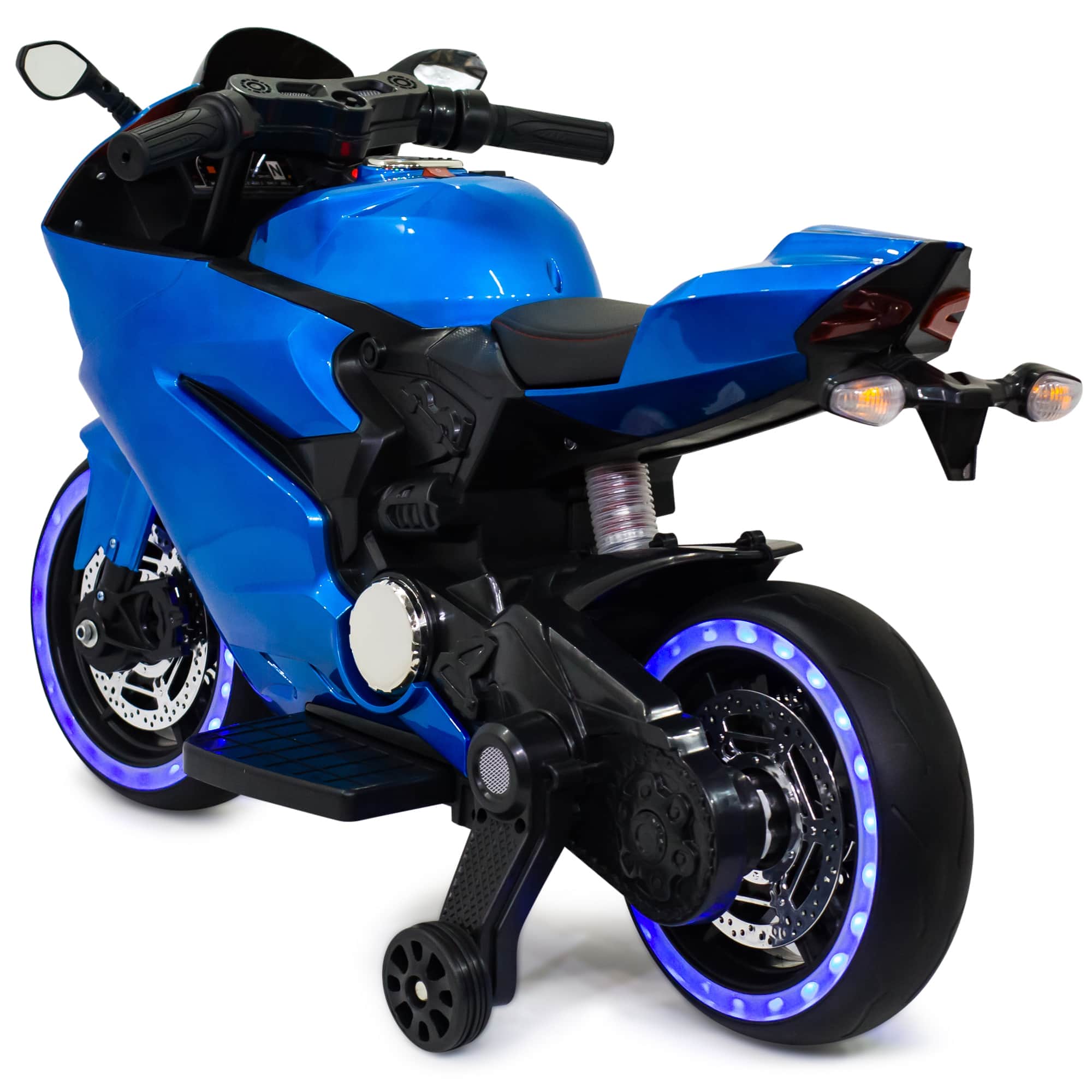 картинка Детский электромотоцикл Ducati Blue (12V, EVA, ручка газа) - FT-1628-SP-BLUE 