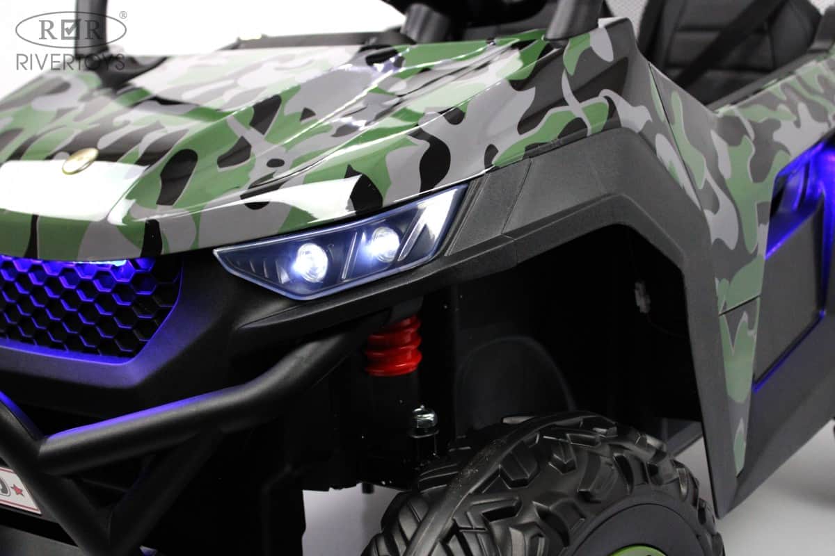 картинка Детский электромобиль T777TT 4WD зеленый камуфляж 