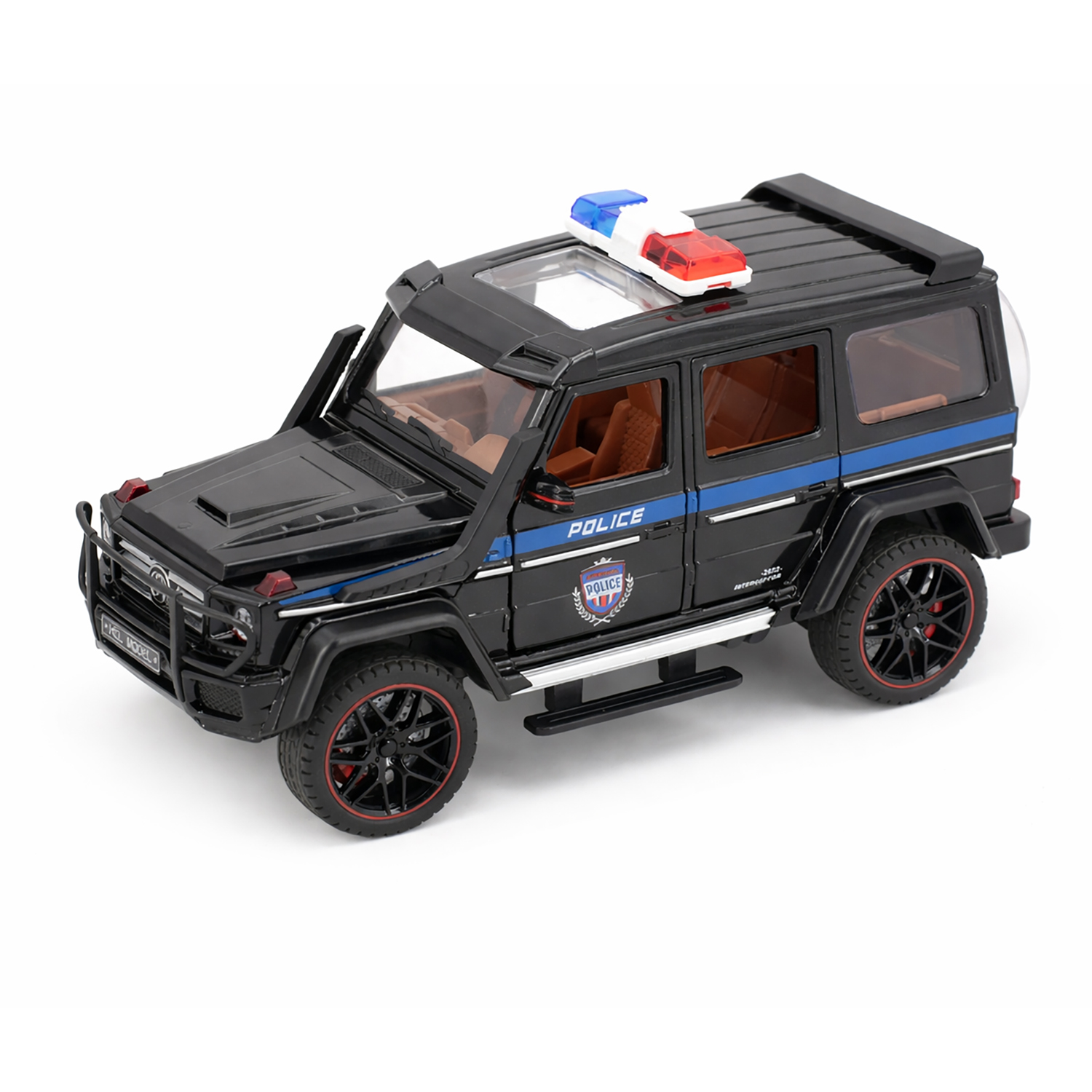 картинка Радиоуправляемая металлическая полицейская машина Mercedes G500 1:22 - HCL-3608-BLACK 