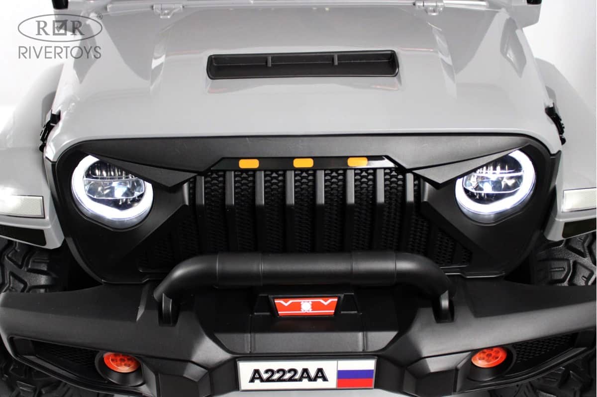 картинка Детский электромобиль Jeep A222AA серый 