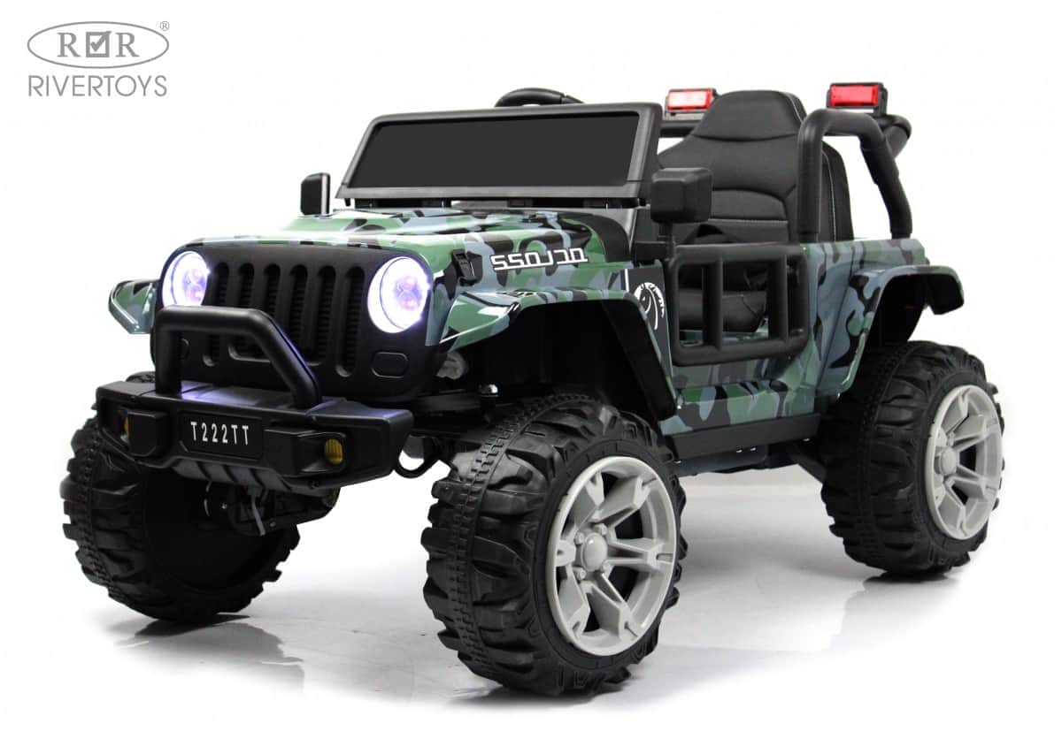 картинка Детский электромобиль T222TT 4WD камуфляж 