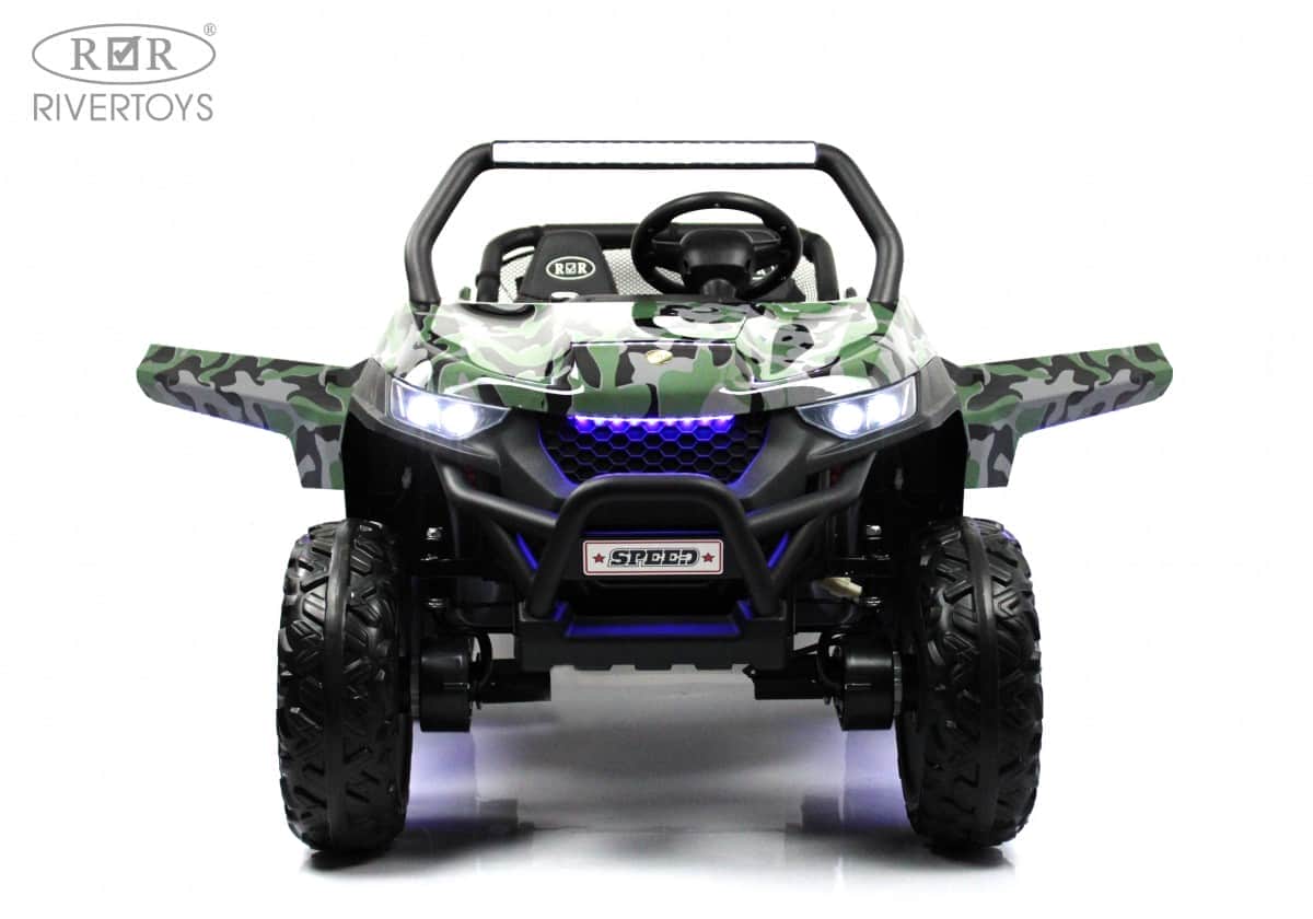 картинка Детский электромобиль T777TT 4WD зеленый камуфляж 