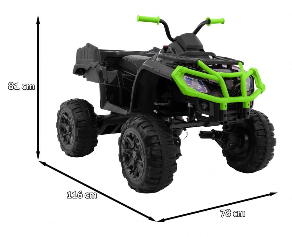 картинка Детский квадроцикл Grizzly Next Green/Black 4WD с пультом управления 2.4G - BDM0909 