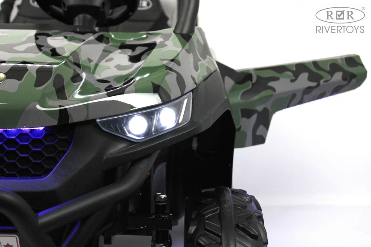 картинка Детский электромобиль T777TT 4WD зеленый камуфляж 