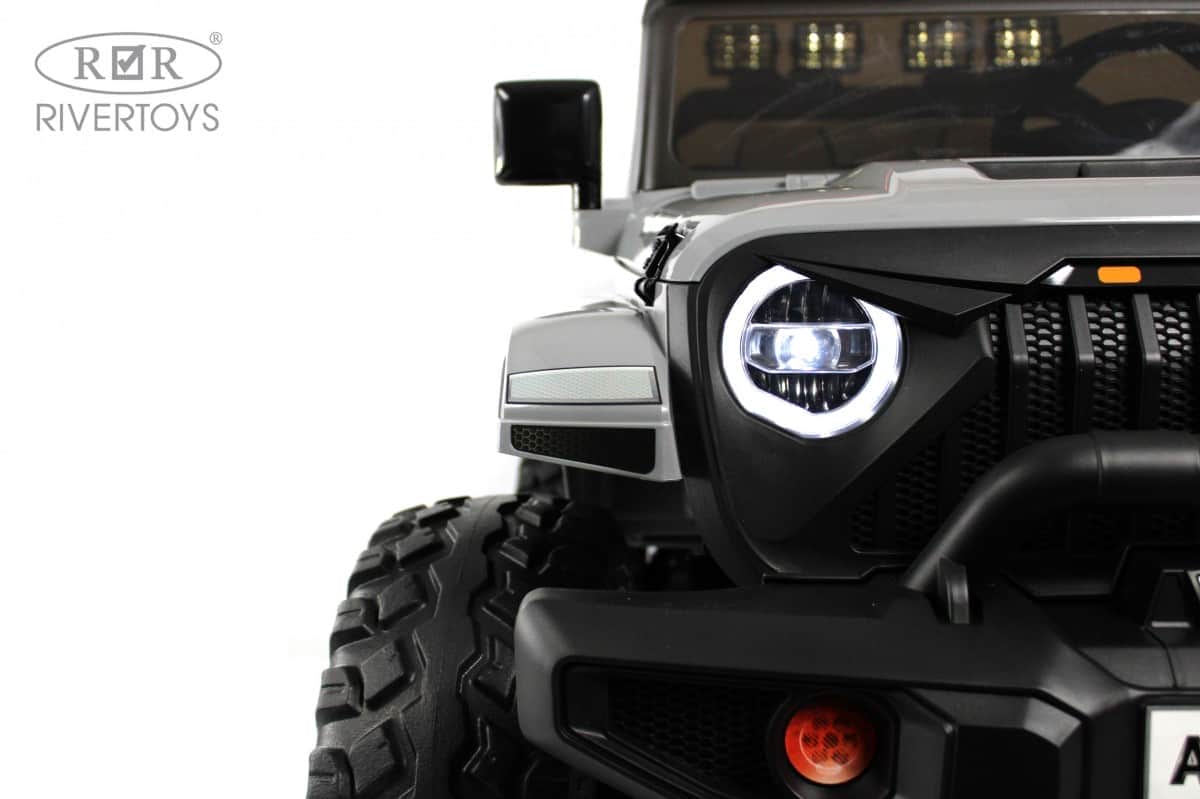 картинка Детский электромобиль Jeep A222AA серый 