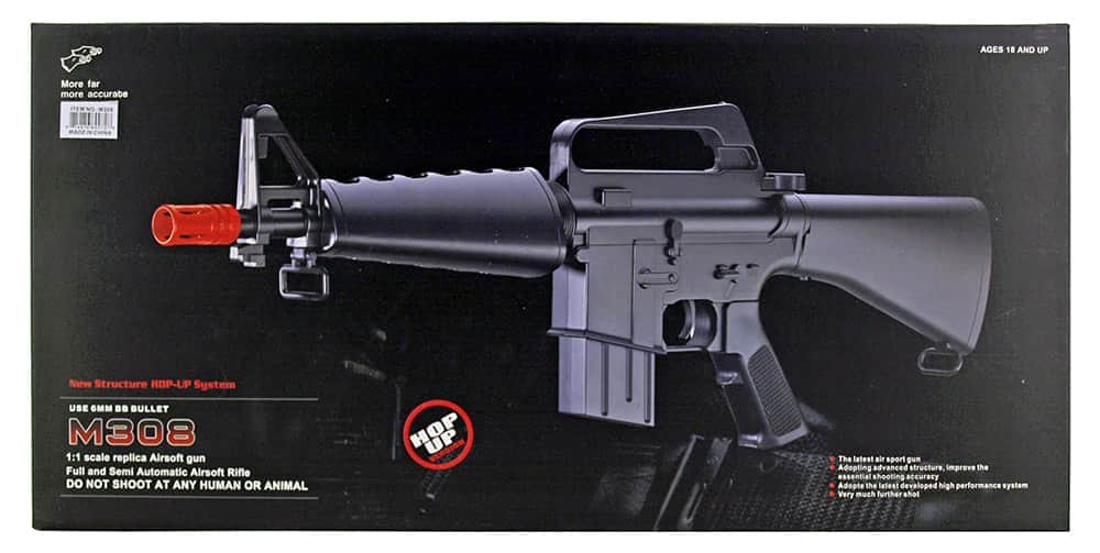 картинка Детский автомат - штурмовая винтовка M-16 (68 см, пневматика) - M308 