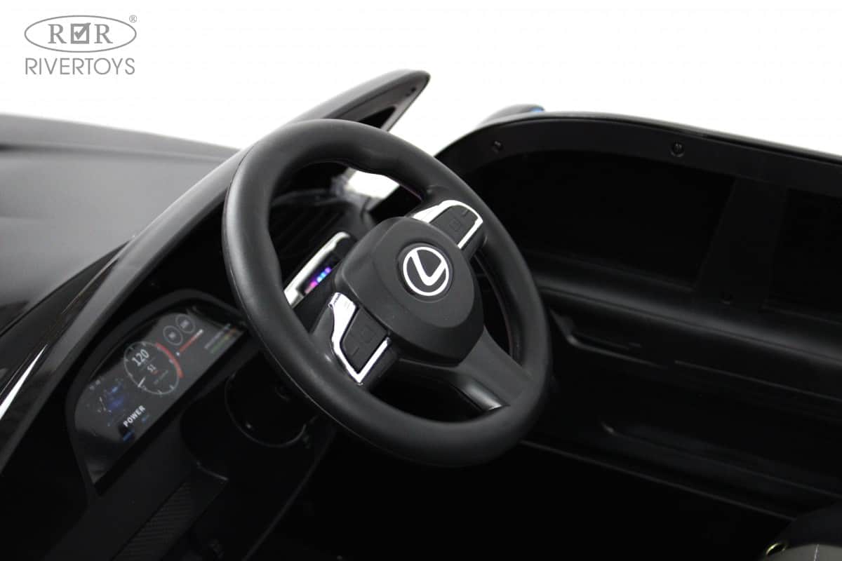 картинка Детский электромобиль Lexus 570 (E555EE) черный глянец 