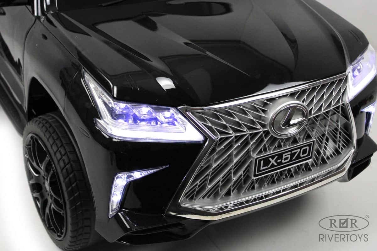 картинка Детский электромобиль Lexus 570 (E555EE) черный глянец 