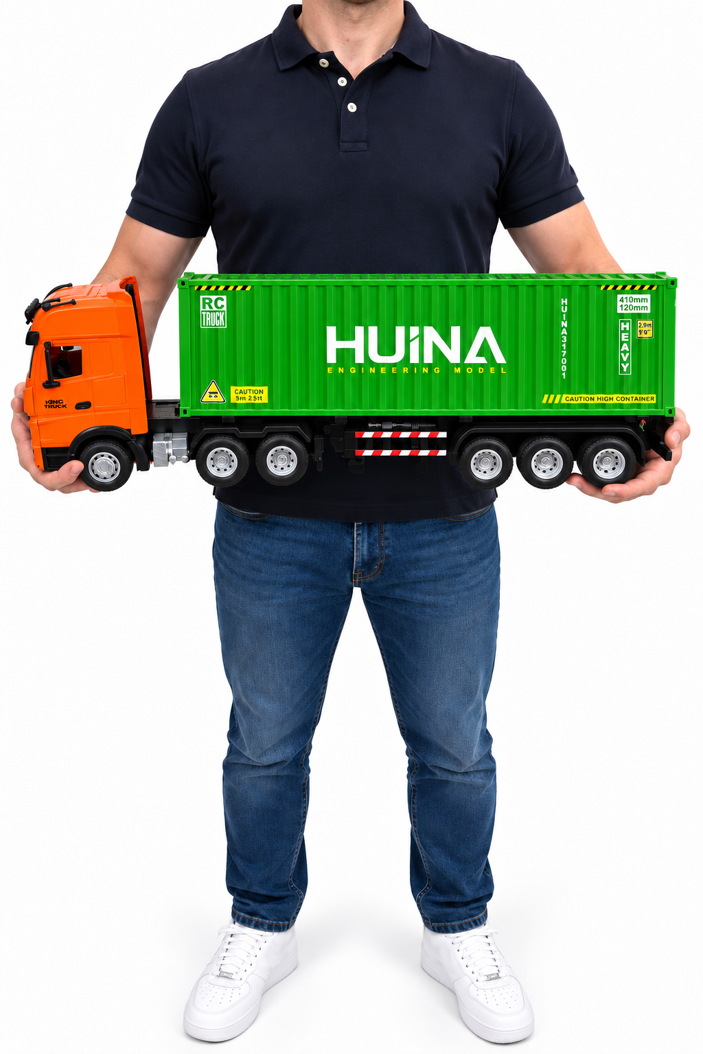 картинка Радиоуправляемый грузовик контейнеровоз HUINA 1:18 - HN1317-GREEN 