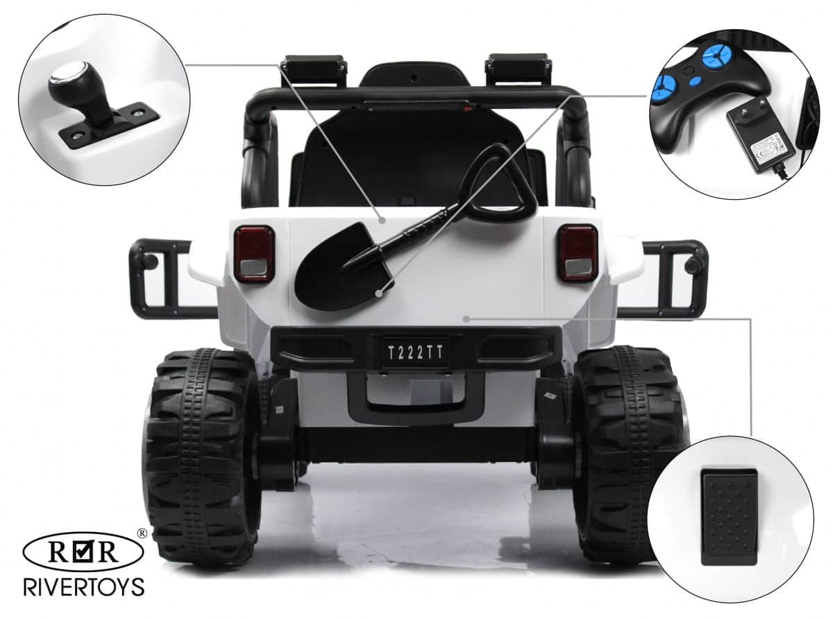 картинка Детский электромобиль T222TT 4WD белый 