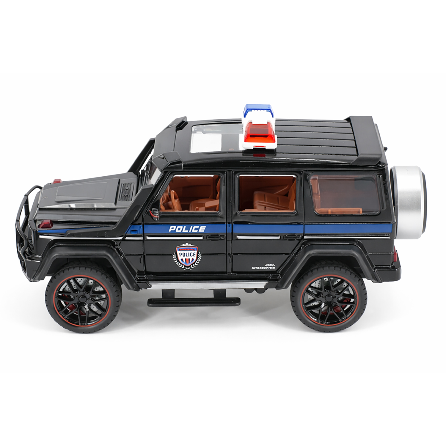 картинка Радиоуправляемая металлическая полицейская машина Mercedes G500 1:22 - HCL-3608-BLACK 
