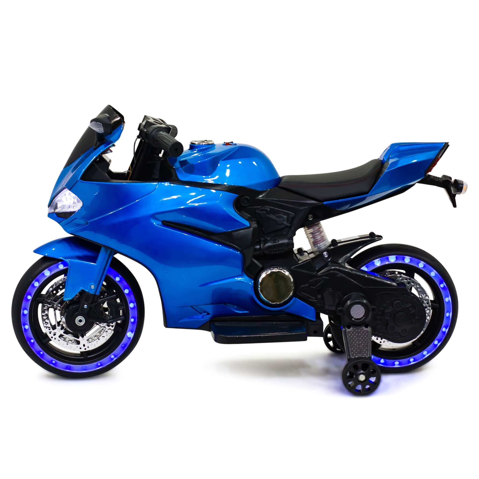 картинка Детский электромотоцикл Ducati Blue (12V, EVA, ручка газа) - FT-1628-SP-BLUE 
