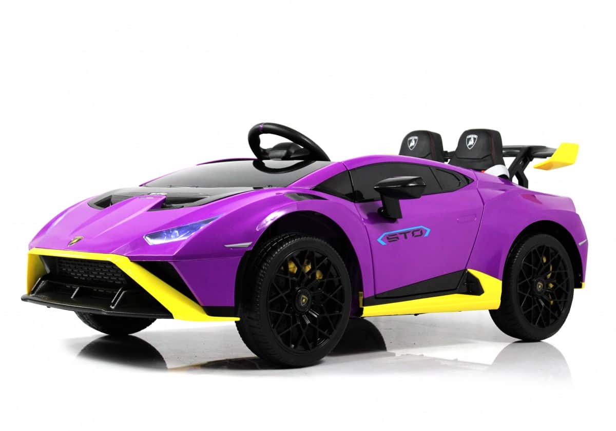 картинка Детский электромобиль Lamborghini Huracán STO (E888EE) желто-фиолетовый 