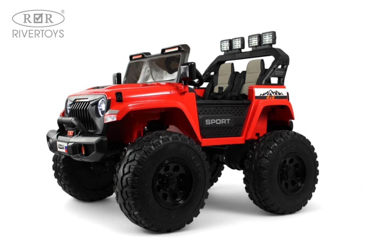 картинка Детский электромобиль Jeep A222AA красный 