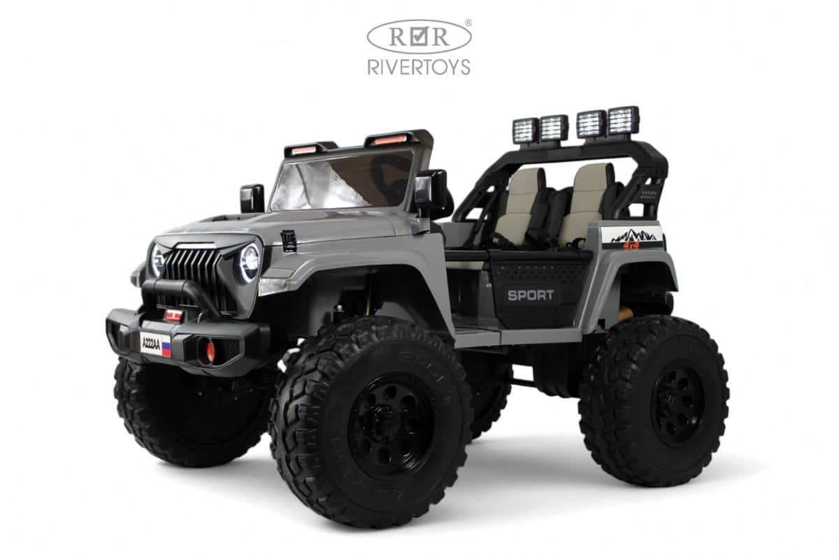 картинка Детский электромобиль Jeep A222AA серый 