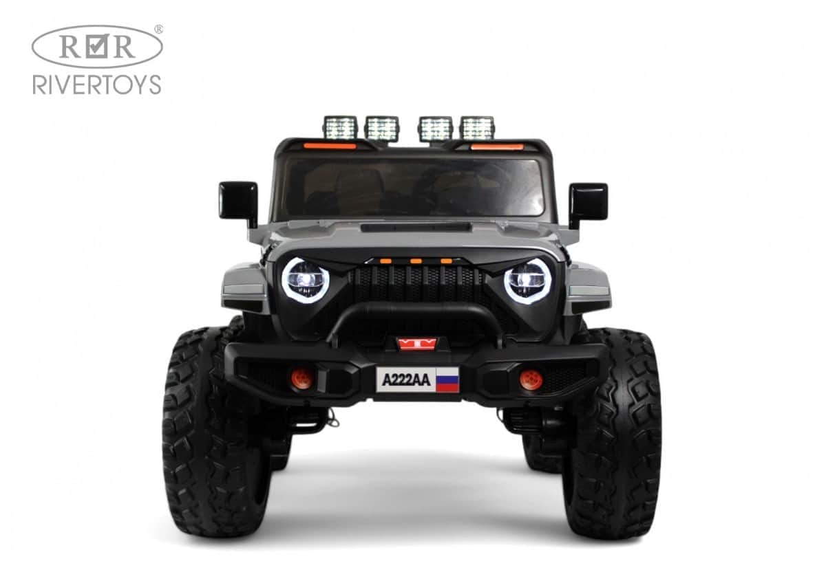 картинка Детский электромобиль Jeep A222AA серый 