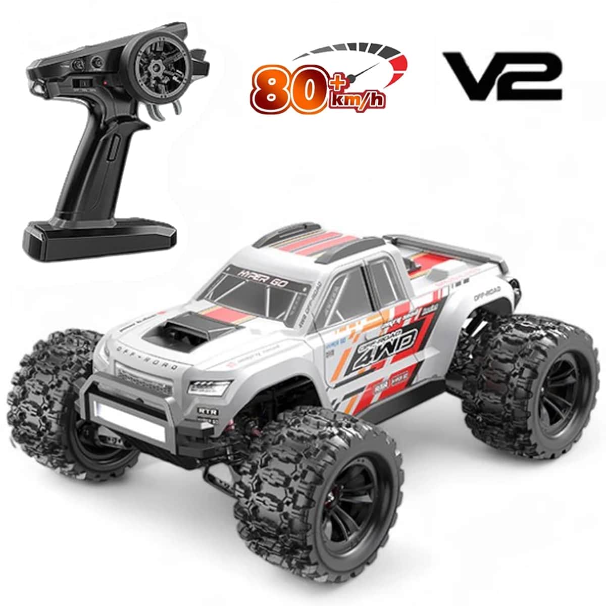 картинка Радиоуправляемый монстр MJX Hyper Go V2 Brushless 4WD 1:10 - MJX-10208-V2-WHITE 
