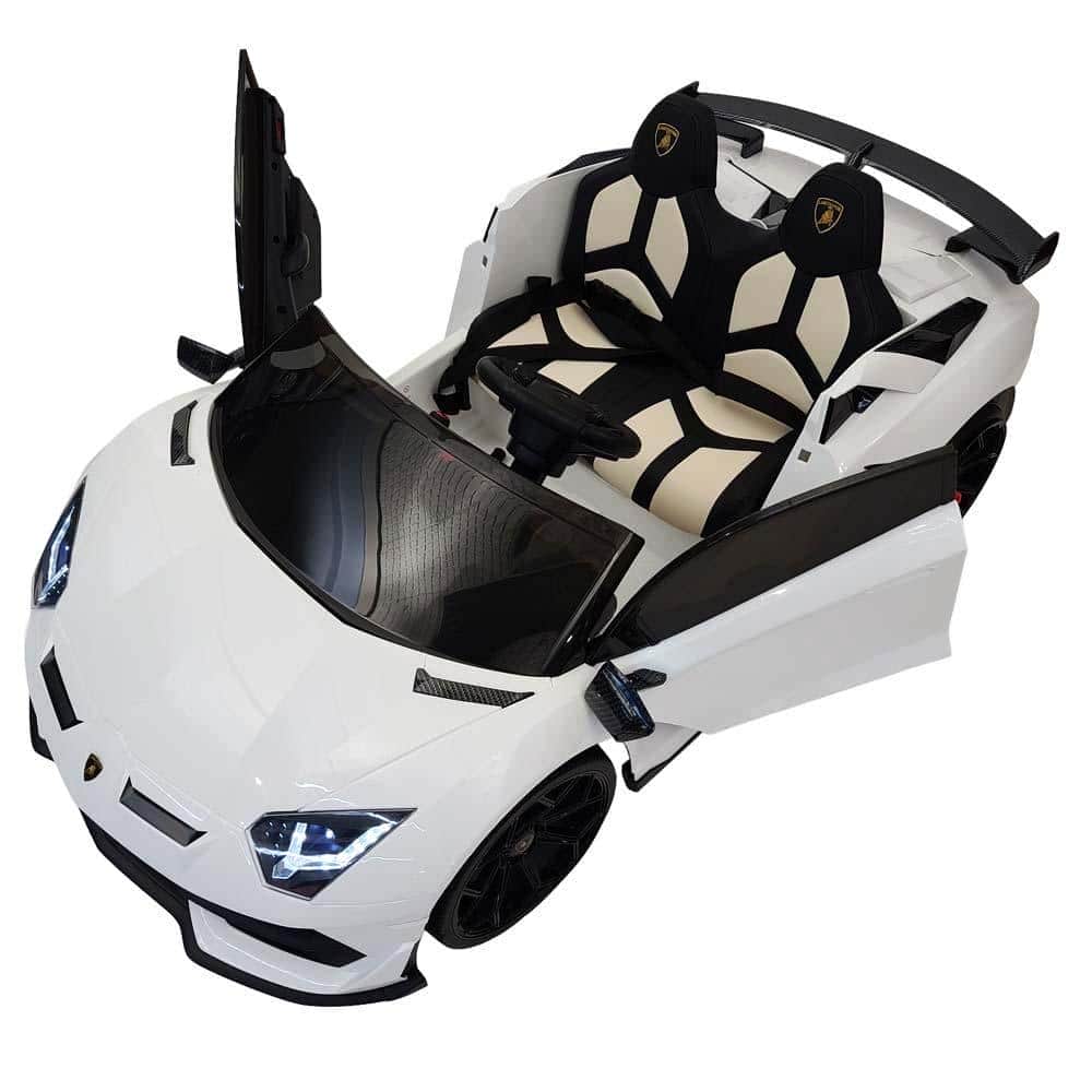 картинка Детский электромобиль Lamborghini Aventador SVJ White Carbon (дрифт, 15 км/ч, 24V) - SX2028S-WHITE 