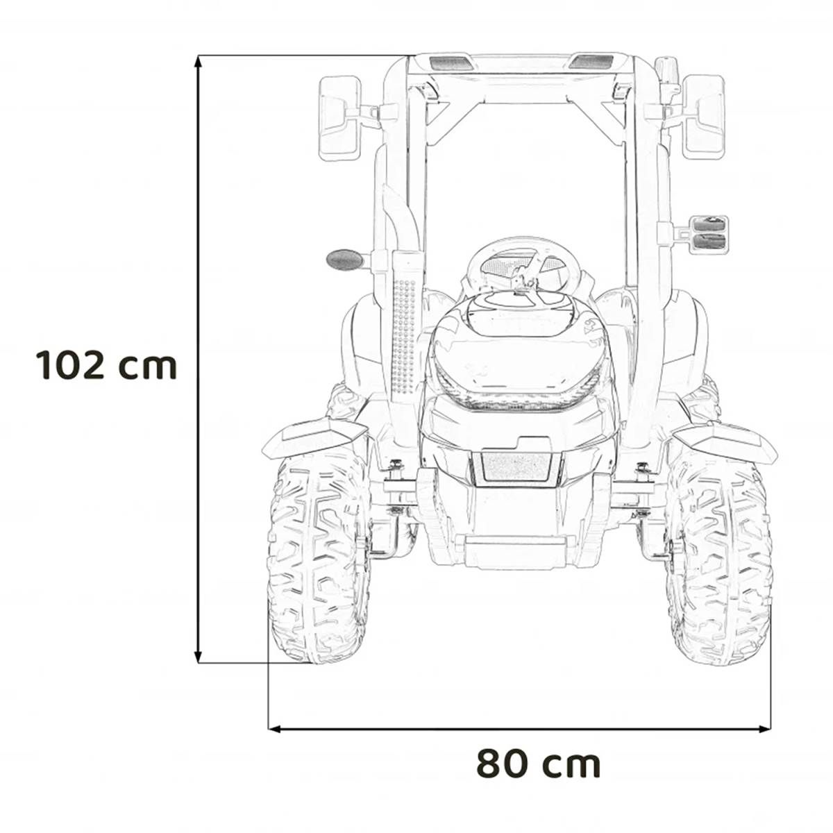 картинка Детский электромобиль трактор с прицепом (синий, EVA, 4WD, пульт, 24V) - BLT-206C-4WD-24V-BLUE 