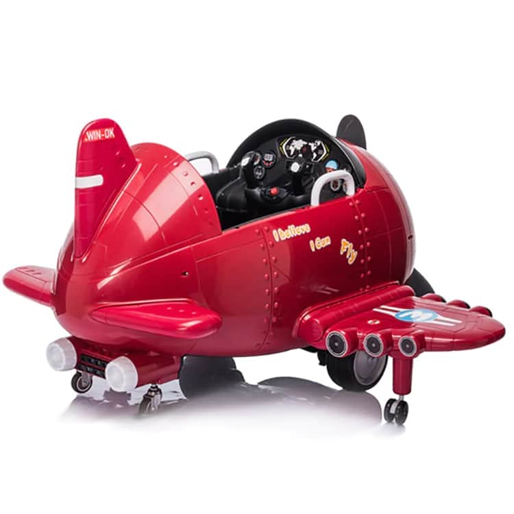 картинка Детский электромобиль - самолет 12V - JJ20201-RED 