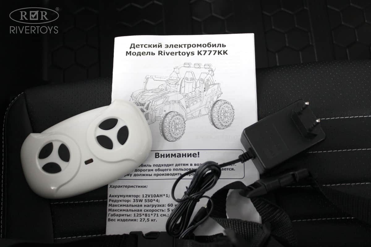 картинка Детский электромобиль K777KK 4WD черный 