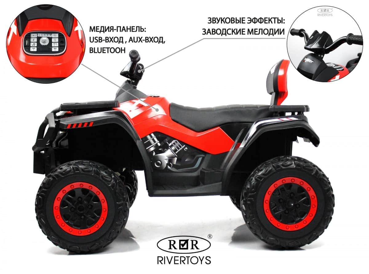 картинка Детский электроквадроцикл T001TT 4WD красный 