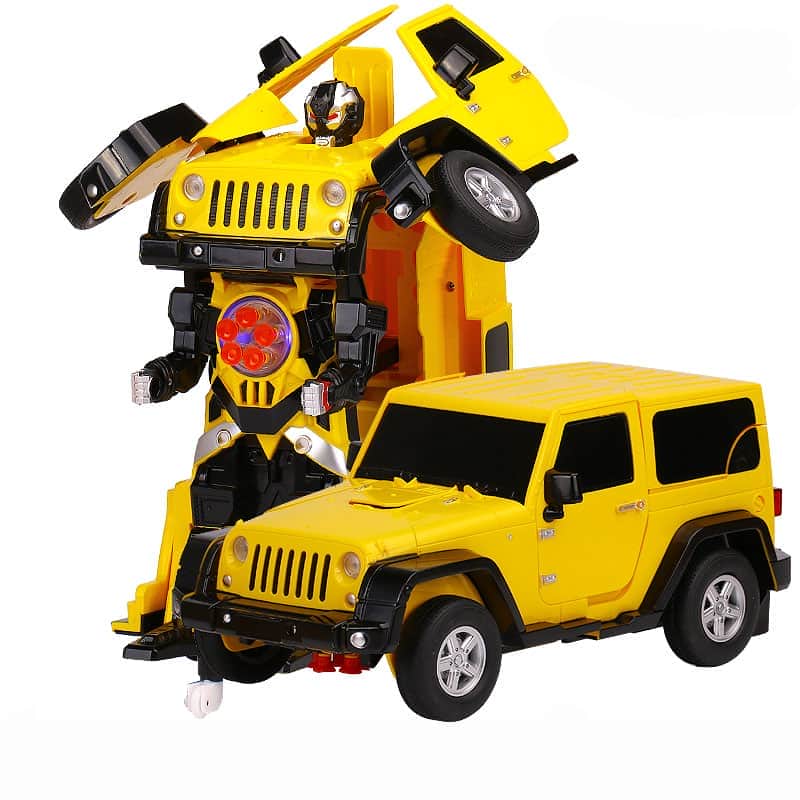картинка Радиоуправляемый робот трансформер Jeep Rubicon Yellow 1:14 - 2329PF 