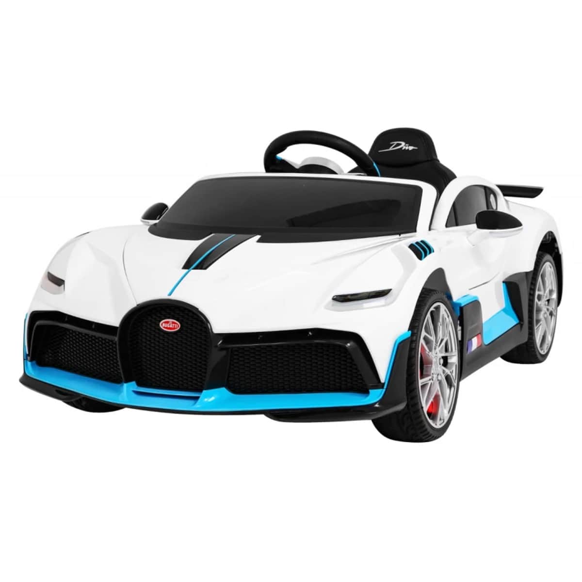 картинка Детский электромобиль Bugatti Divo (белый лак, 12V) - HL338 