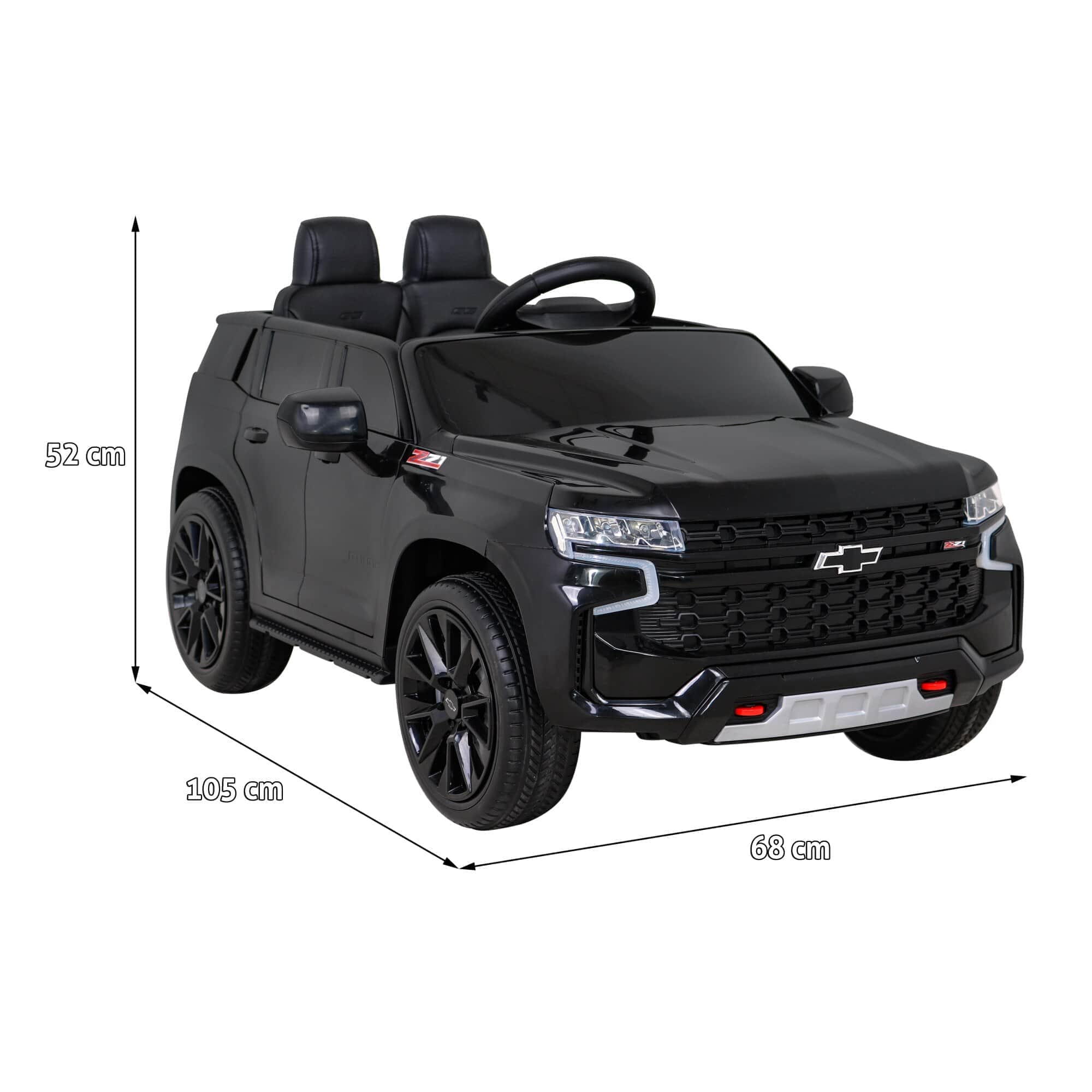 картинка Детский электромобиль Chevrolet Tahoe EVA 2WD 12V - HL588-LUX-BLACK-PAINT 
