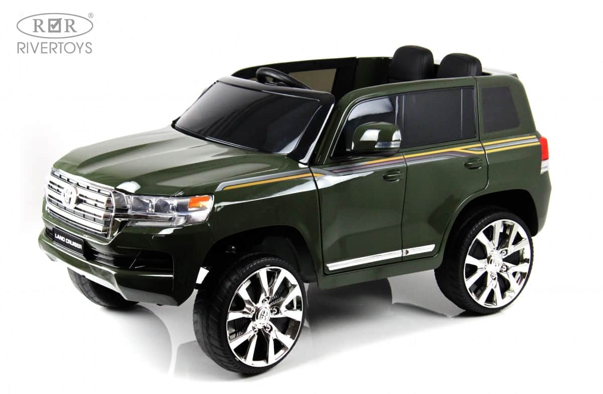 картинка Детский электромобиль Toyota Land Cruiser 200 (JJ2022) зеленый глянец 