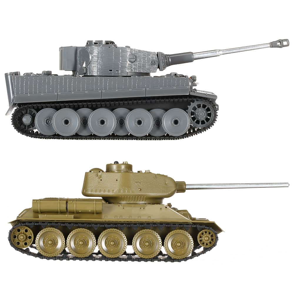 картинка Радиоуправляемый танковый бой Torro Tiger I и T-34/85 1:30 - 15101-CA 
