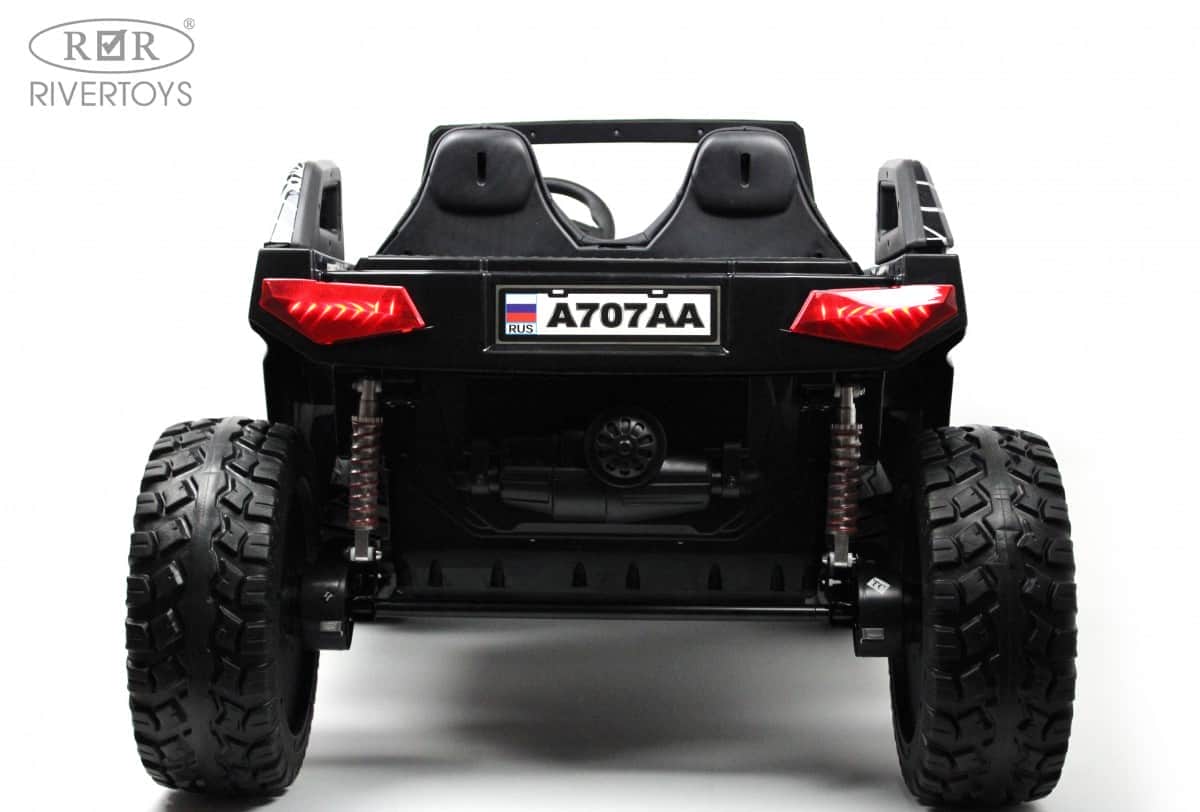 картинка Детский электромобиль A707AA LUX 4WD черный Spider 