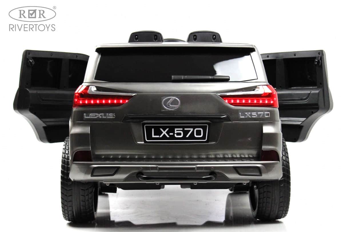 картинка Детский электромобиль Lexus 570 (E555EE) серый глянец 