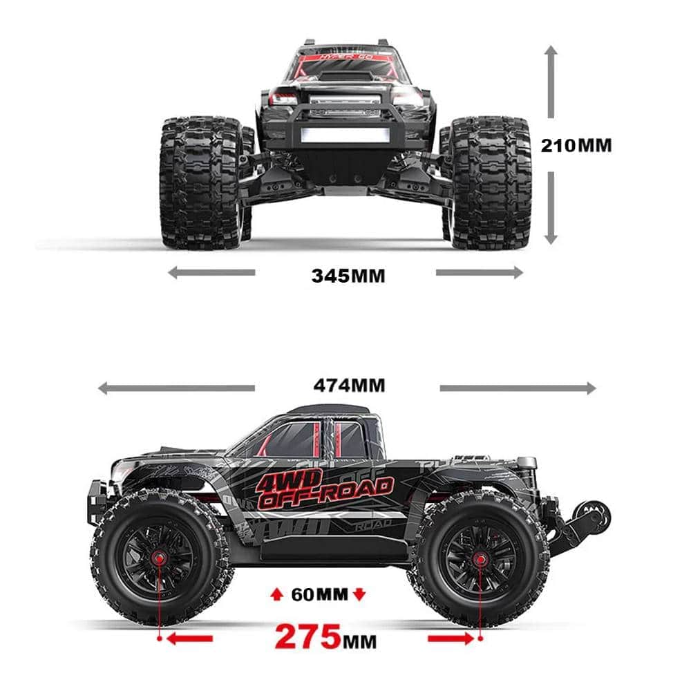 картинка Радиоуправляемый монстр MJX Hyper Go V2 Brushless 4WD 1:10 - MJX-10208-V2-BLACK 