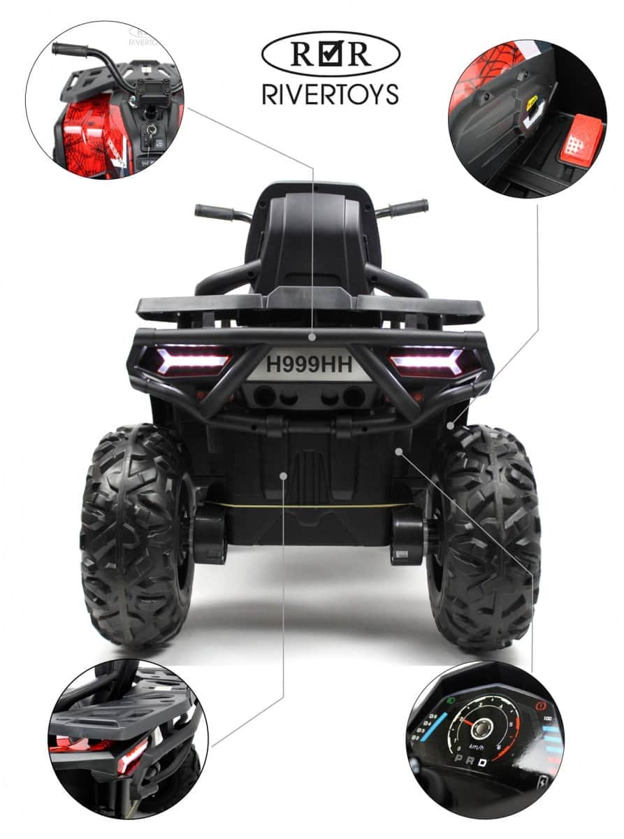 картинка Детский электроквадроцикл H999HH красный Spider 