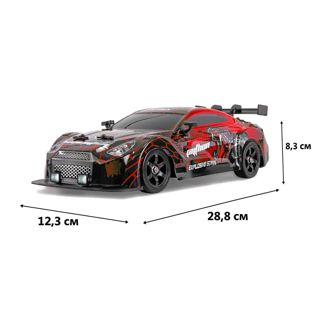 картинка Радиоуправляемая машина для дрифта HB Nissan GTR (4WD, свет, пар, акб, 1:16) - SC16A14 